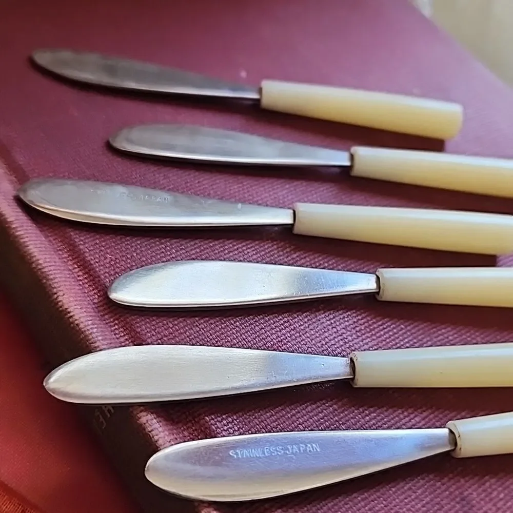 Vintage Set Of 6 Cocktail Spreaders Japan